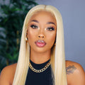Human Hair 13x4 Lace Front #613 Blonde Straight Wig