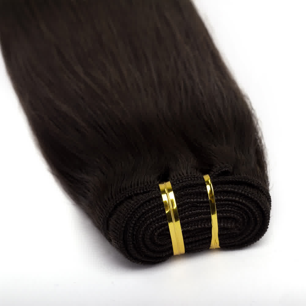Human Hair #2 Dark Brown Straight Bundles