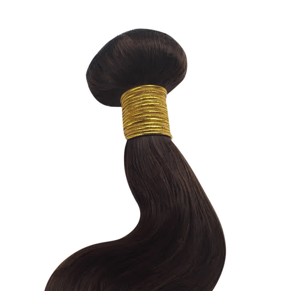 Human Hair #4 Medium Brown Body Wave Bundles