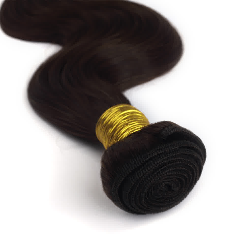 Human Hair #4 Medium Brown Body Wave Bundles