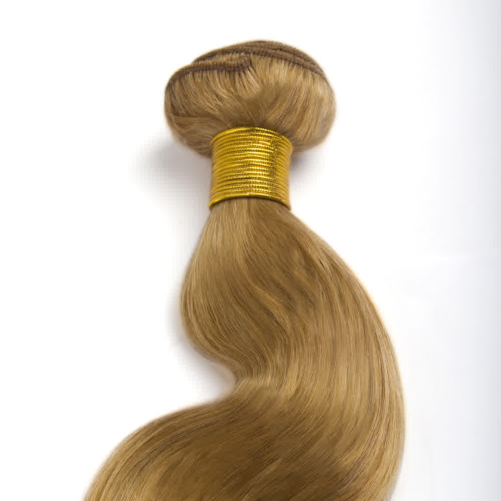 Human Hair #27 Honey Blonde Body Wave Bundles