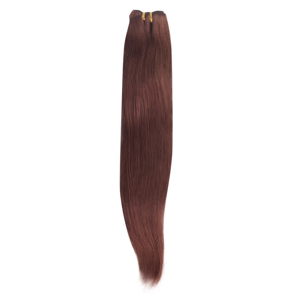 Human Hair #33 Auburn Brown Straight Bundles