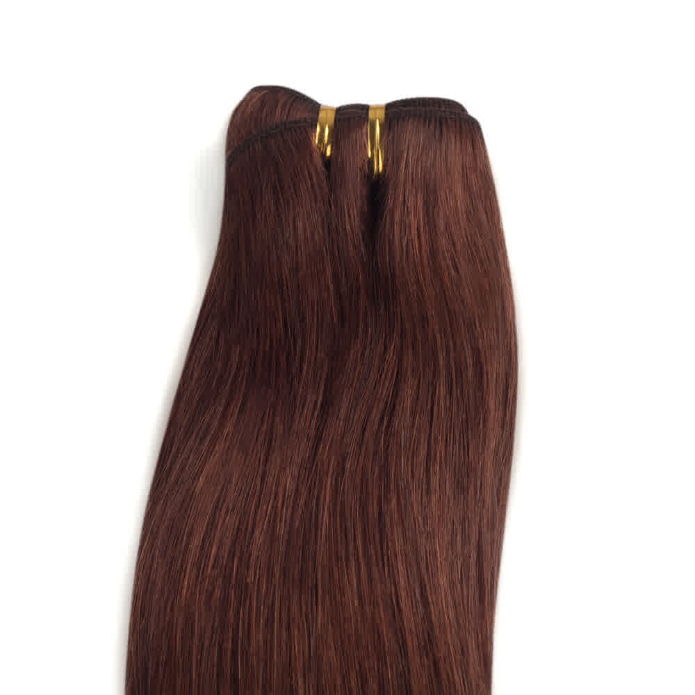 Human Hair #33 Auburn Brown Straight Bundles