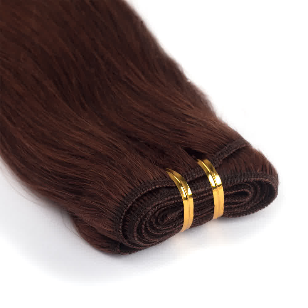 Human Hair #33 Auburn Brown Straight Bundles