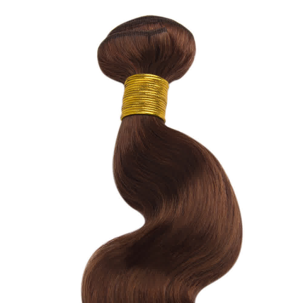 Human Hair #33 Auburn Brown Body Wave Bundles