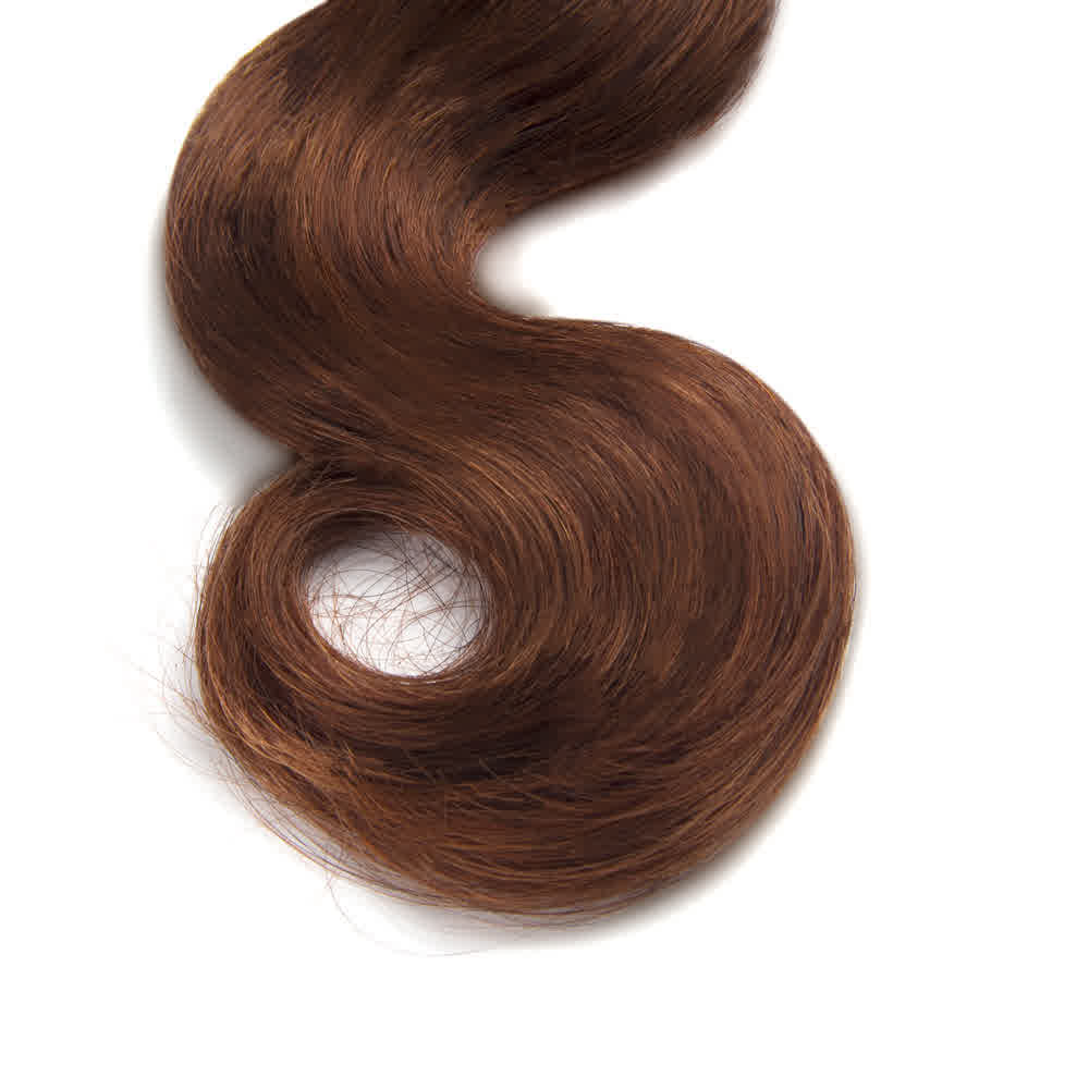 Human Hair #33 Auburn Brown Body Wave Bundles