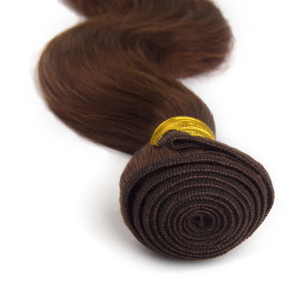 Human Hair #33 Auburn Brown Body Wave Bundles