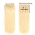 3 Bundles With #613 Blonde 5x5 Straight Closure
