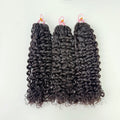 Natural Black Water Wave Feather Crochet Human Hair