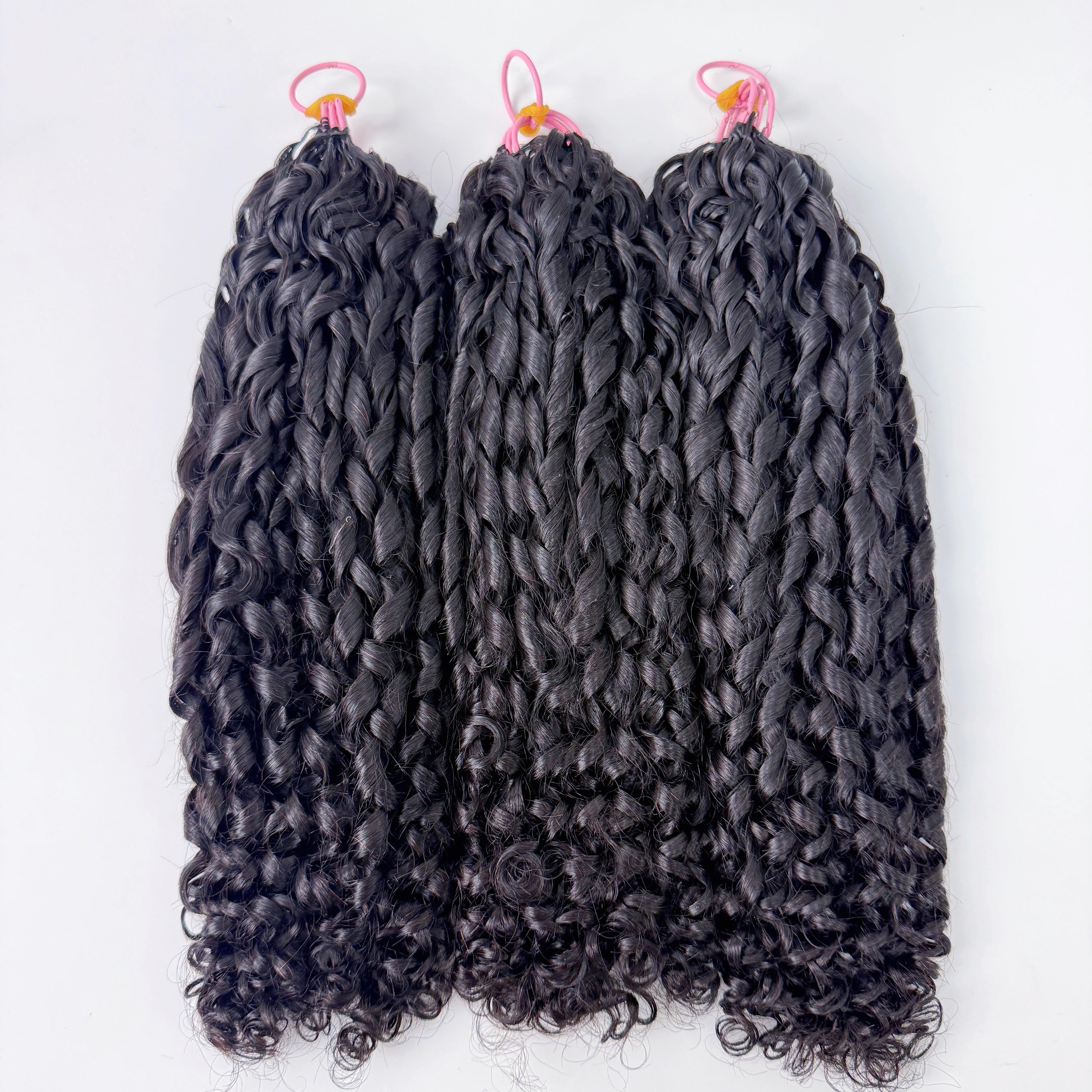 Natural Black Pixie Feather Crochet Human Hair